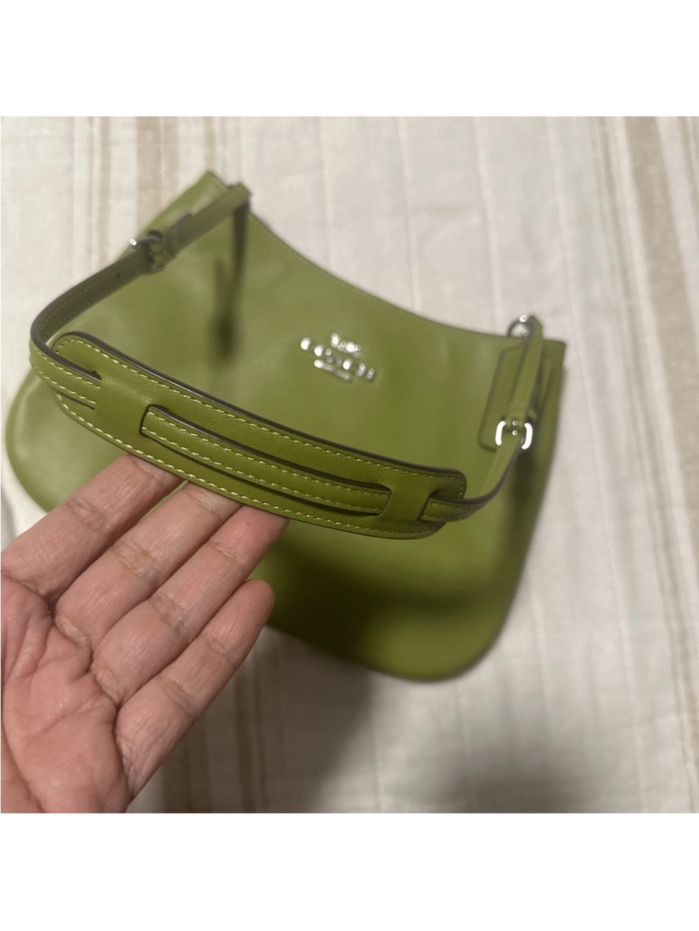 Coach Olive Leather Hobo Shoulder Bag - Picture 5 of 8